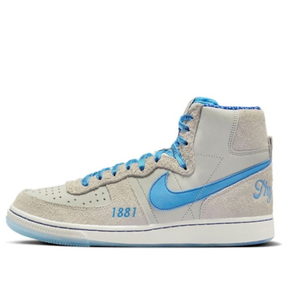 NEW - Nike Terminator High x Spelman College - Men’s 10 grey/blue -suede leather